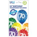 Belbal Premium Luftballon -Zahl 70- ø30cm Mix-6St