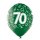 6 Luftballons Zahl 70 Mix &oslash;30cm