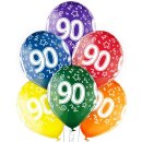 Belbal Premium Luftballon -Zahl 90- ø30cm Mix-6St