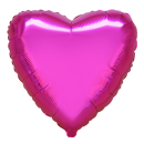Flexmetal Folienballon Herz Fuchsia ø45cm-1St