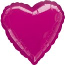 Herzballon Pink-Magenta Folie ø45cm