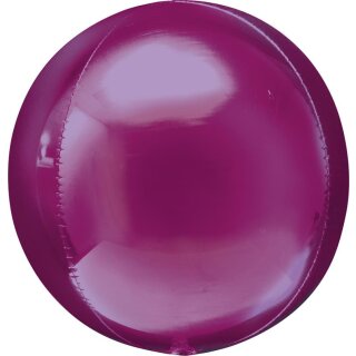 Anagram Folienballon Fuchsia-Pink ø40cm Orbz kugelrund-1St