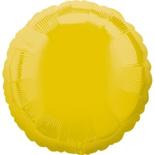 Anagram Folienballon Gelb ø45cm unverpackt-1St