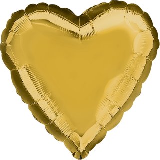 Herzballon Gold Folie &oslash;45cm