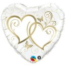 Qualatex Folienballon Goldene Herzen  ø45cm-1St