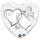 Qualatex Folienballon Silberne Herzen  ø45cm-1St